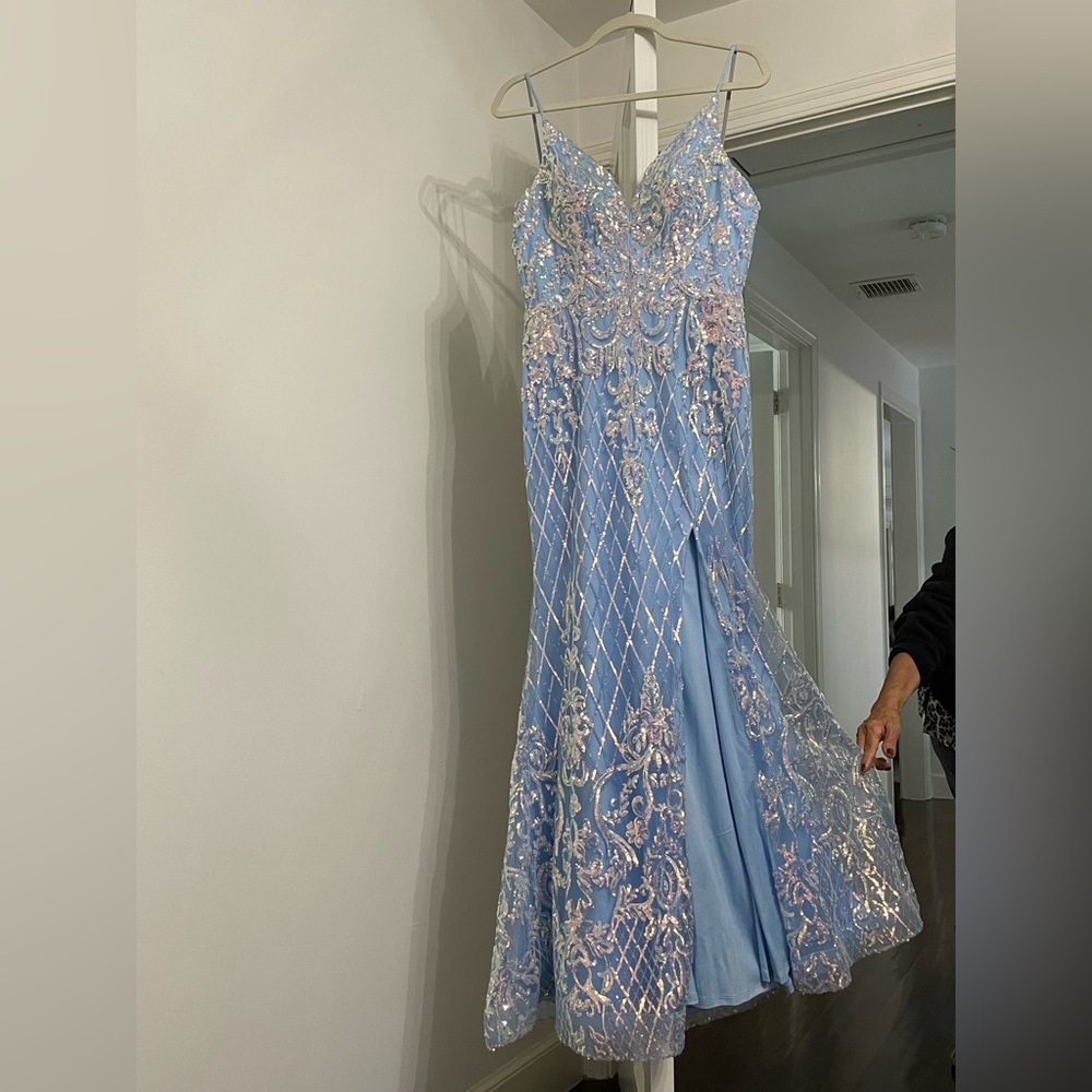 Worn once prom dress light blue